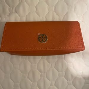 Tory Burch orange glasses case. Never used.
